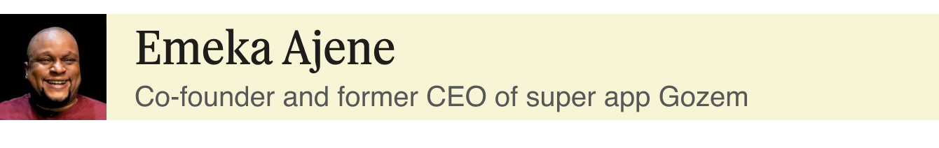 Emeka Ajene, co-founder and former CEO of super app Gozem.