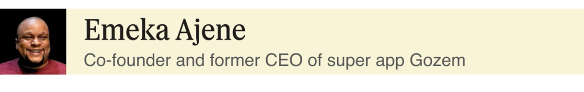 Emeka Ajene, co-founder and former CEO of super app Gozem.