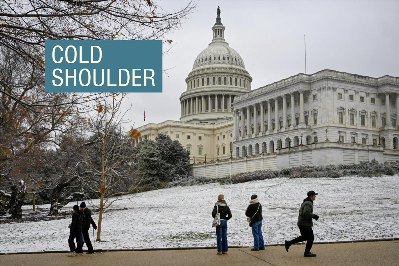 US Capitol in wintertime
