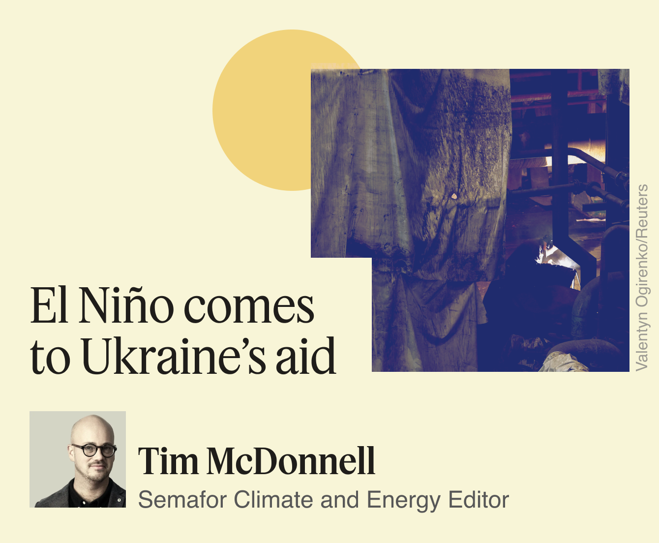 A graphic saying El Niño comes to Ukraine’s aid.