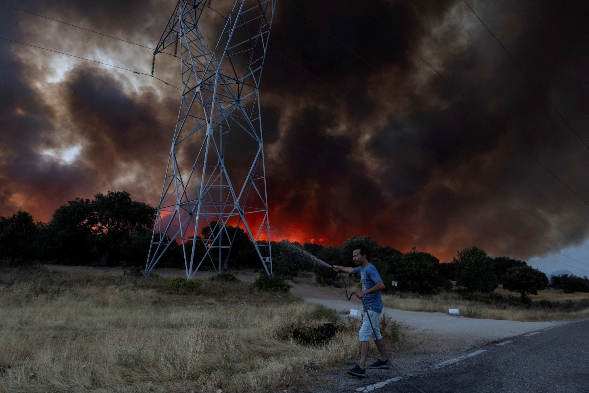 Wildfires in Zamora, Spain.