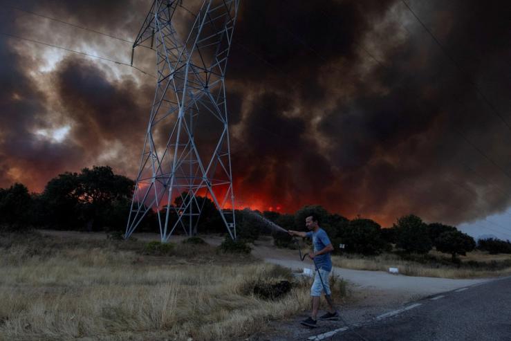 Wildfires in Zamora, Spain.