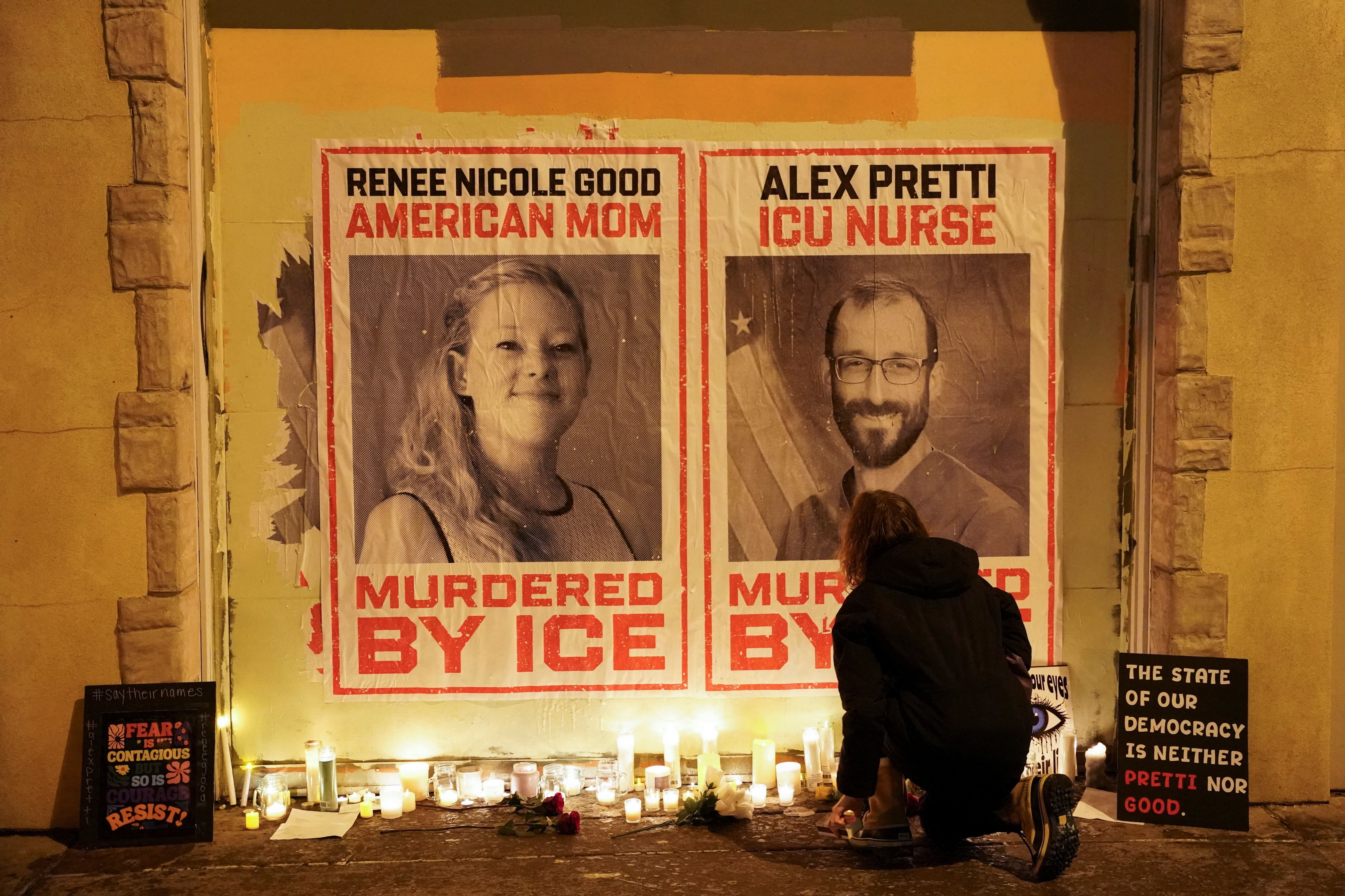 A memorial for Renee Good and Alex Pretti