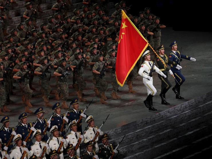 A photo of a PLA parade.