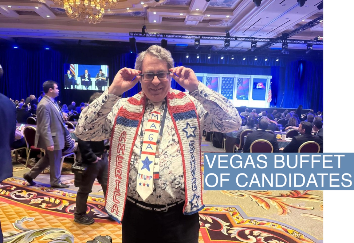 An attendee at a Republican Jewish Coalition's event in Las Vegas, Nevada.