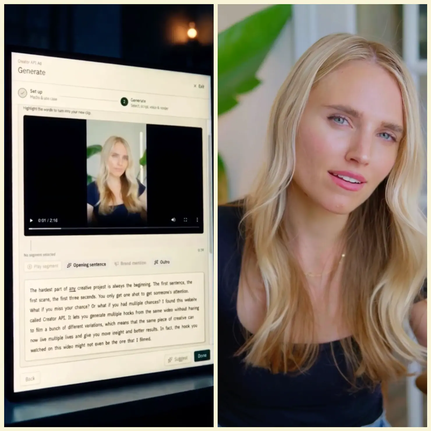 Screenshots of an influencer’s social media profiles.