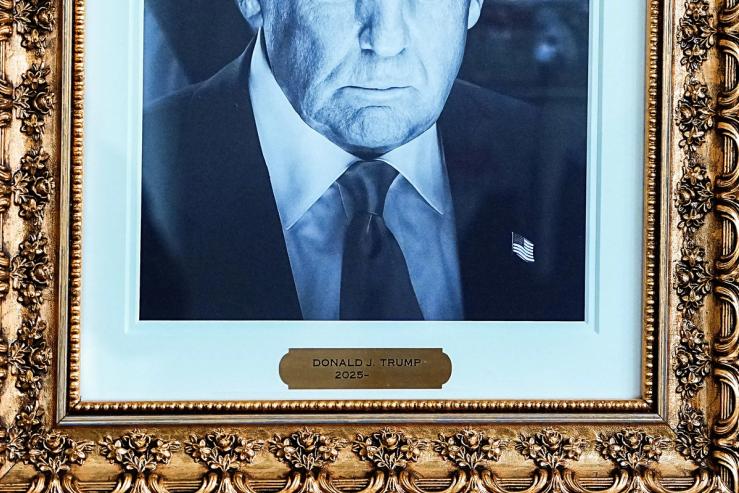 A portrait of Donald Trump