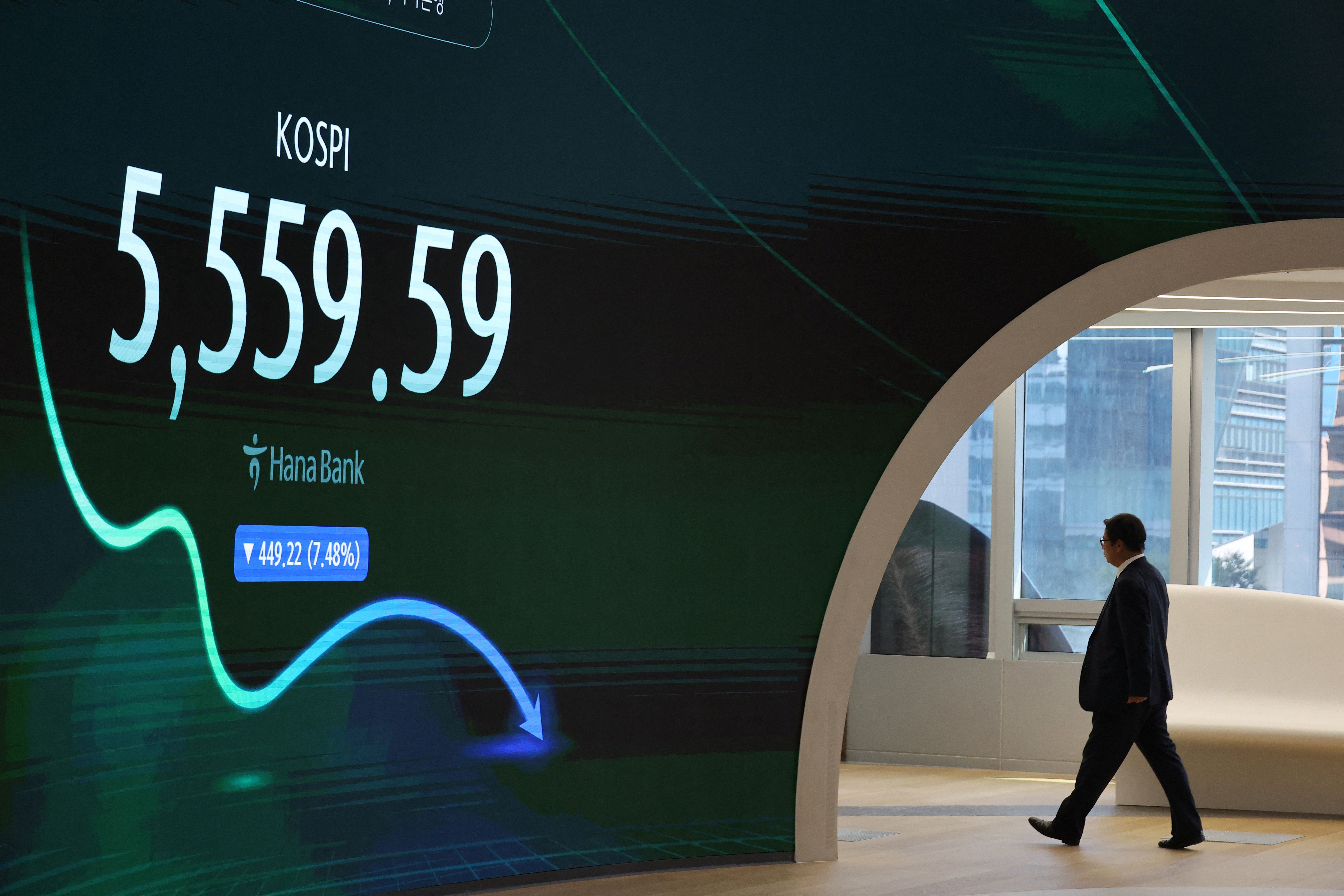 A photo of the SK selloff. 