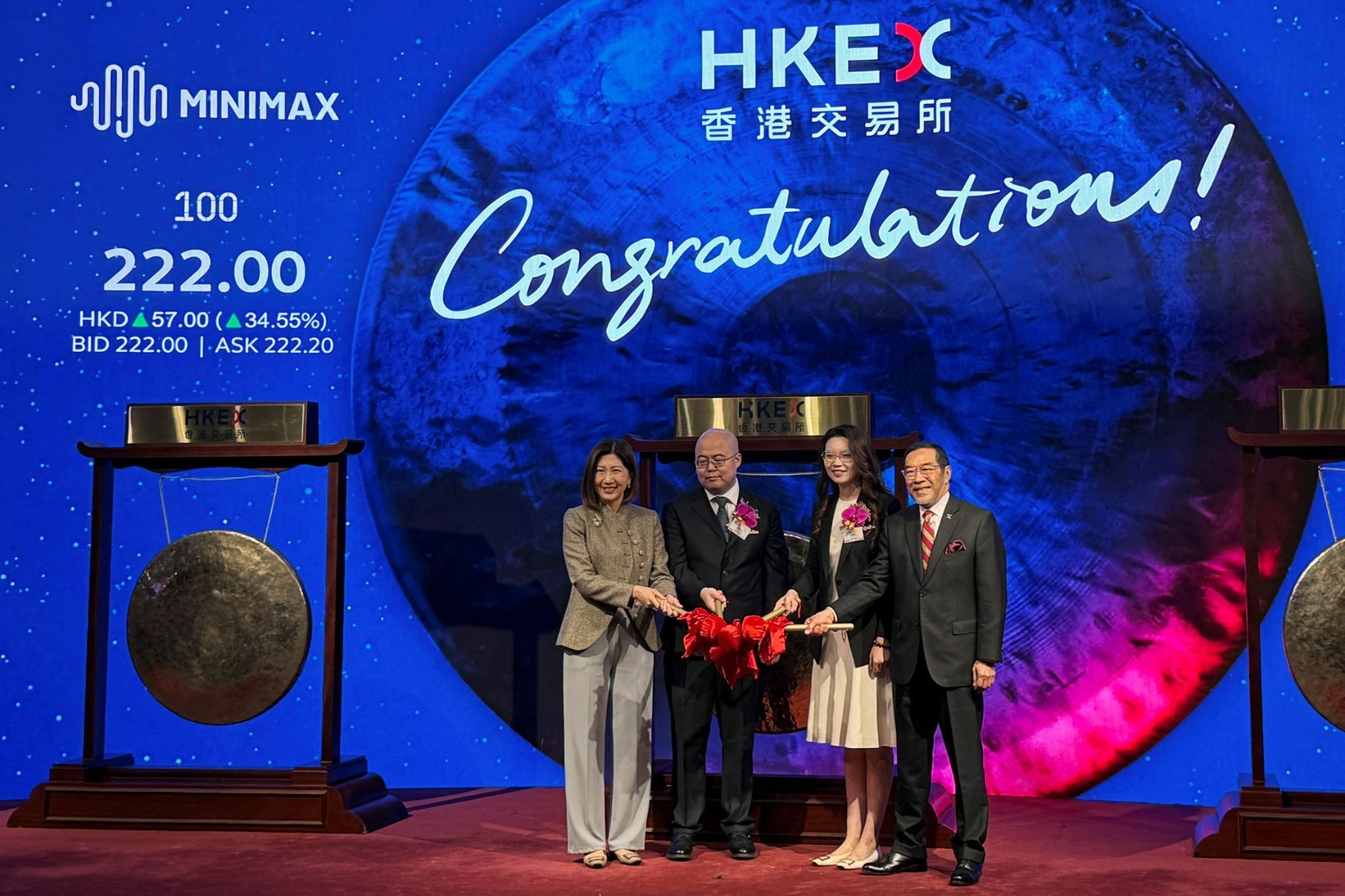 MiniMax IPO ceremony in Hong Kong