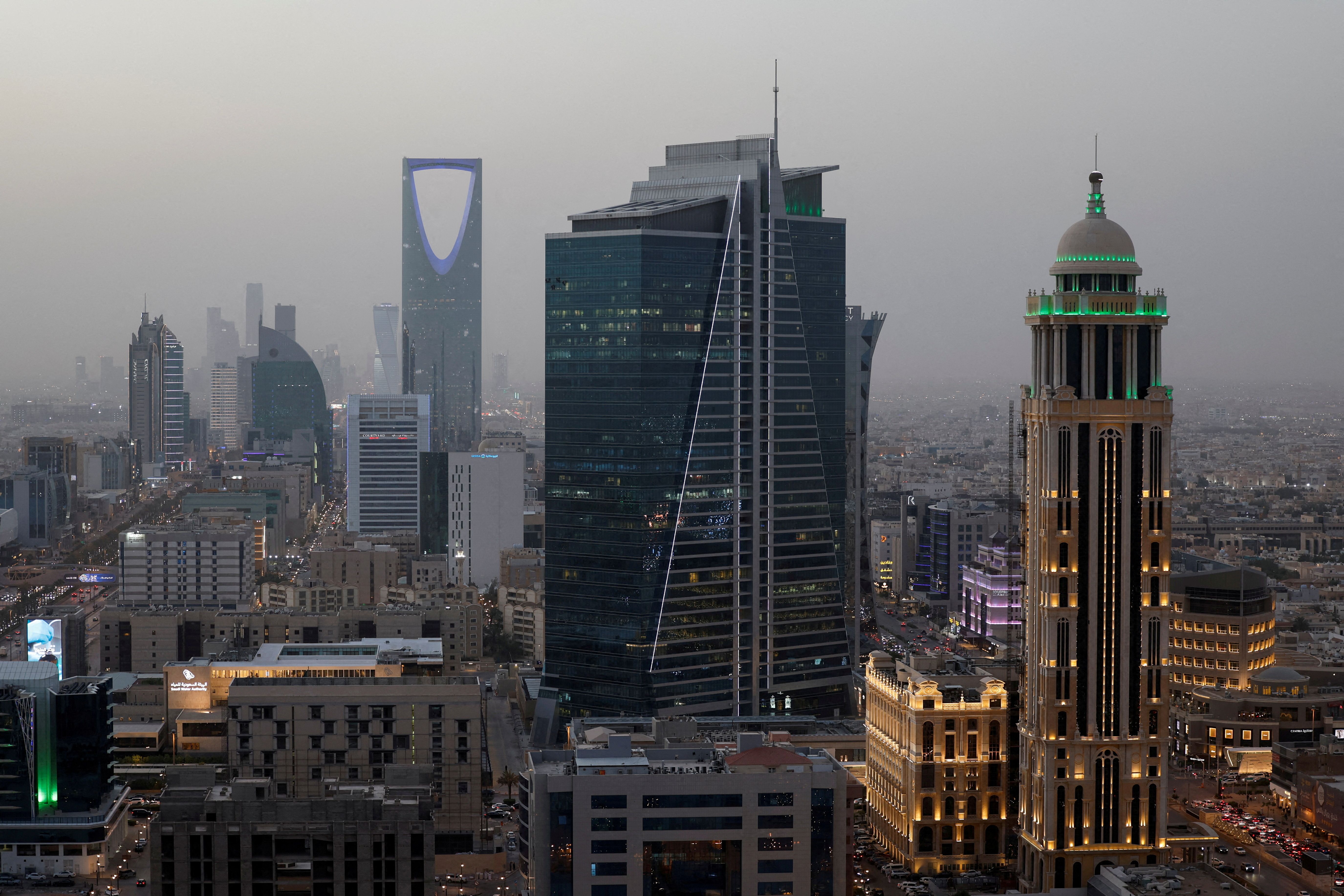 A general view of Riyadh city during the early hour of evening at Riyadh.