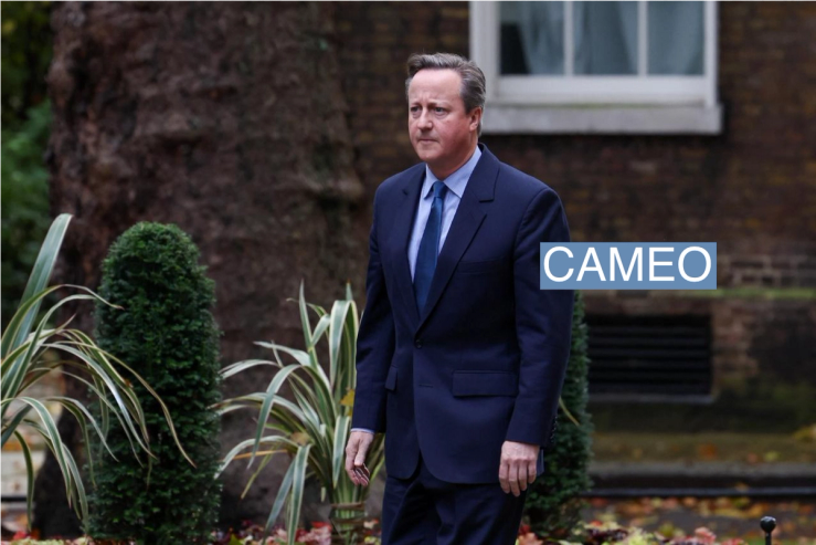 Former British Prime Minister David Cameron walks outside 10 Downing Street in London, Britain November 13, 2023. REUTERS/Suzanne Plunkett