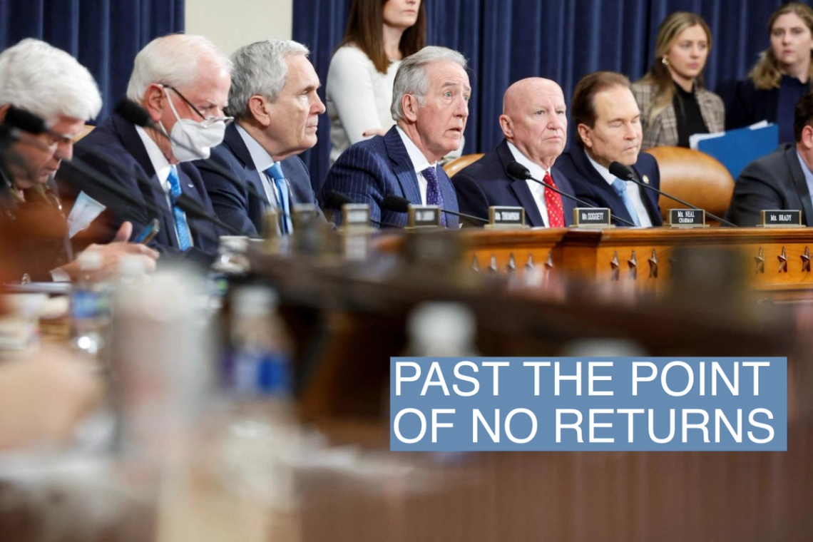 The House Ways and Means Committee meeting to discuss former President Donald Trump's tax returns on Capitol Hill in Washington, U.S., December 20, 2022. 