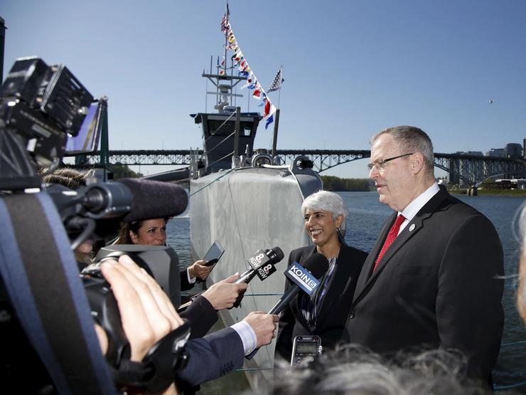 Dr. Arati Prabhakar, former director of DARPA, and Robert Work, former deputy secretary of defense in 2016.