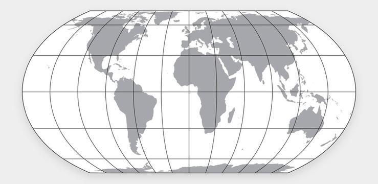 Equal Earth map projection.