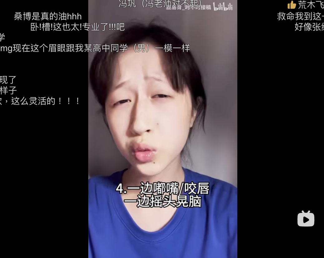 A woman posts a video tutorial on how to mimic the “greasy middle-aged” man