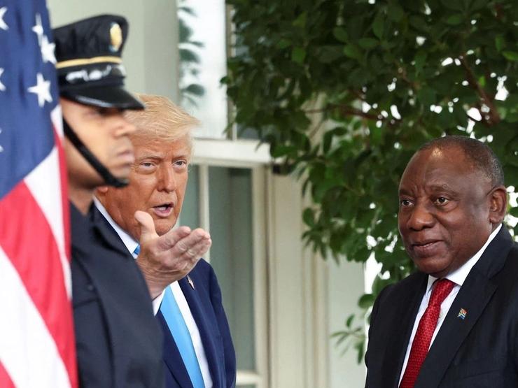 US President Donald Trump and South African President Cyril Ramaphosa.