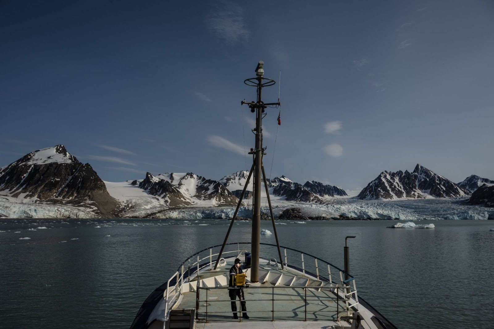A ship on the North Sea. 