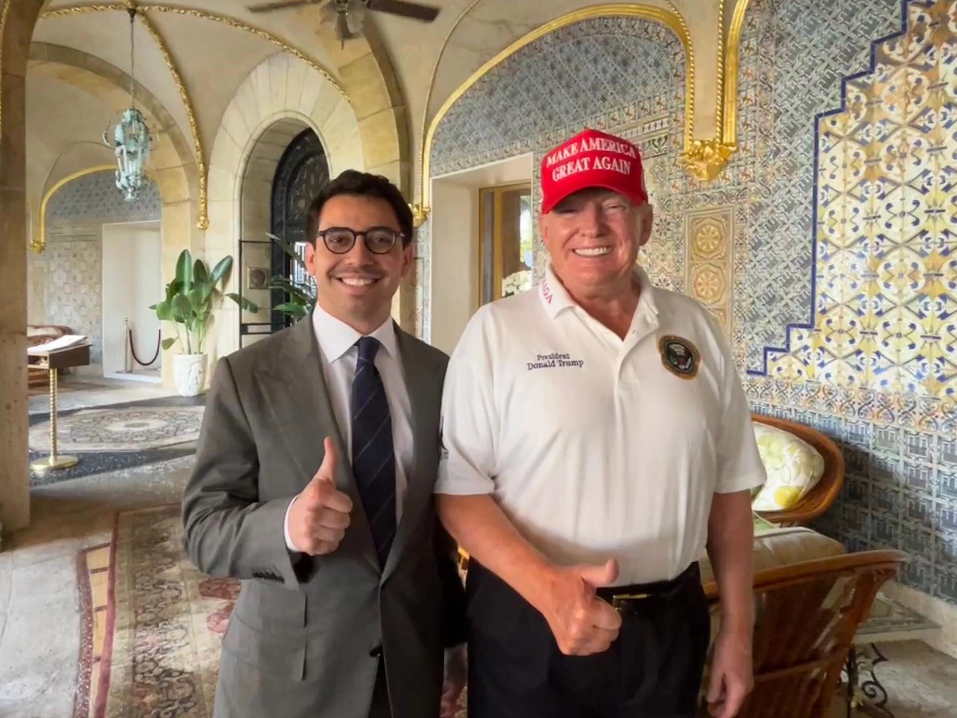 James Fishback with Donald Trump