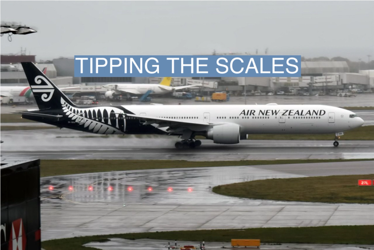 An Air New Zealand Boeing 777-319 ER is pictured in Tallinn, Estonia, in 2019.