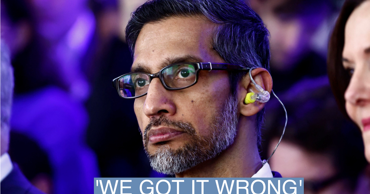 Google CEO Sundar Pichai calls AI tool’s responses ‘completely unacceptable’