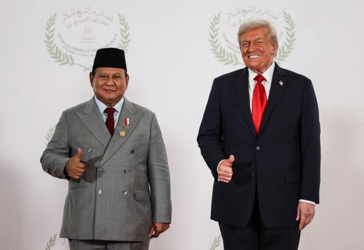 Prabowo and Trump last year.