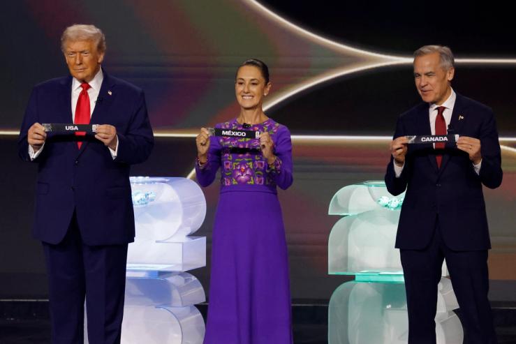 US President Donald Trump, Mexico President Claudia Sheinbaum, and Canada Prime Minister Mark Carney