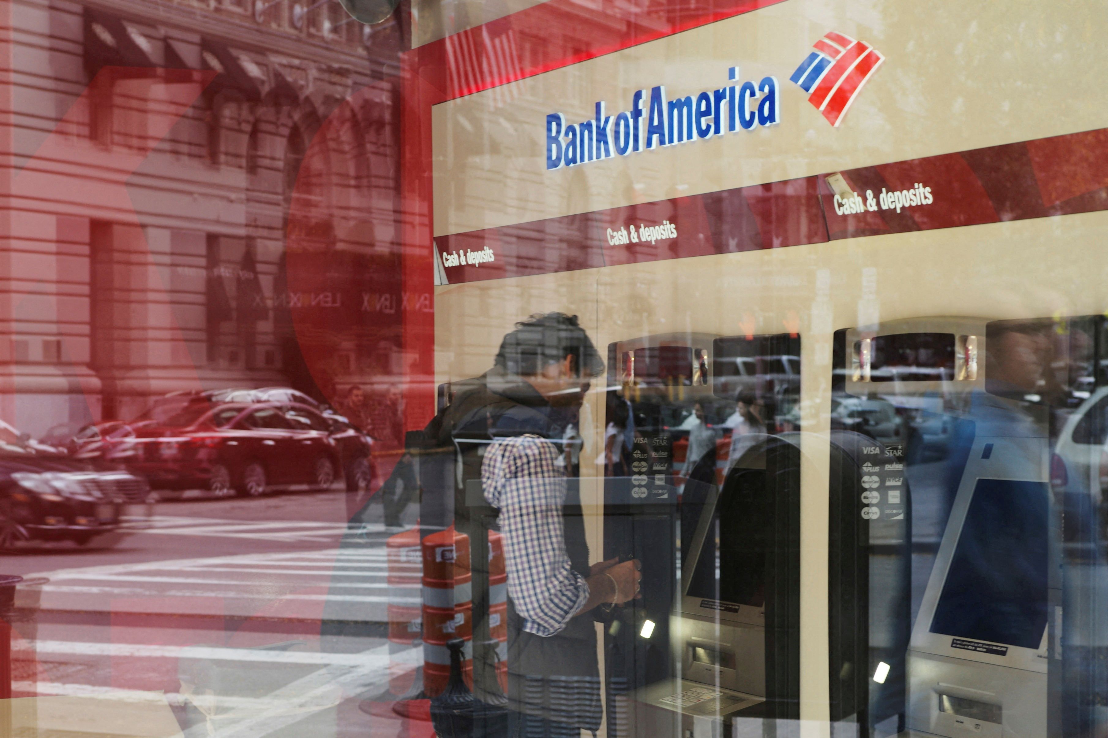 A Bank of America ATM 