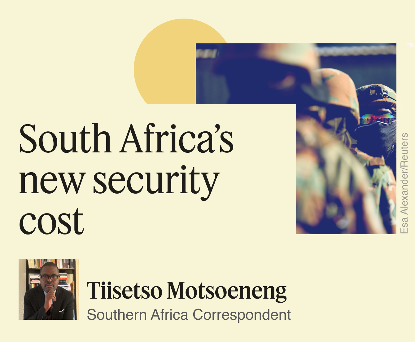 South Africa’s new security cost 