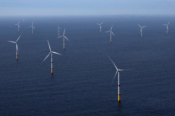 An offshore wind farm in France.