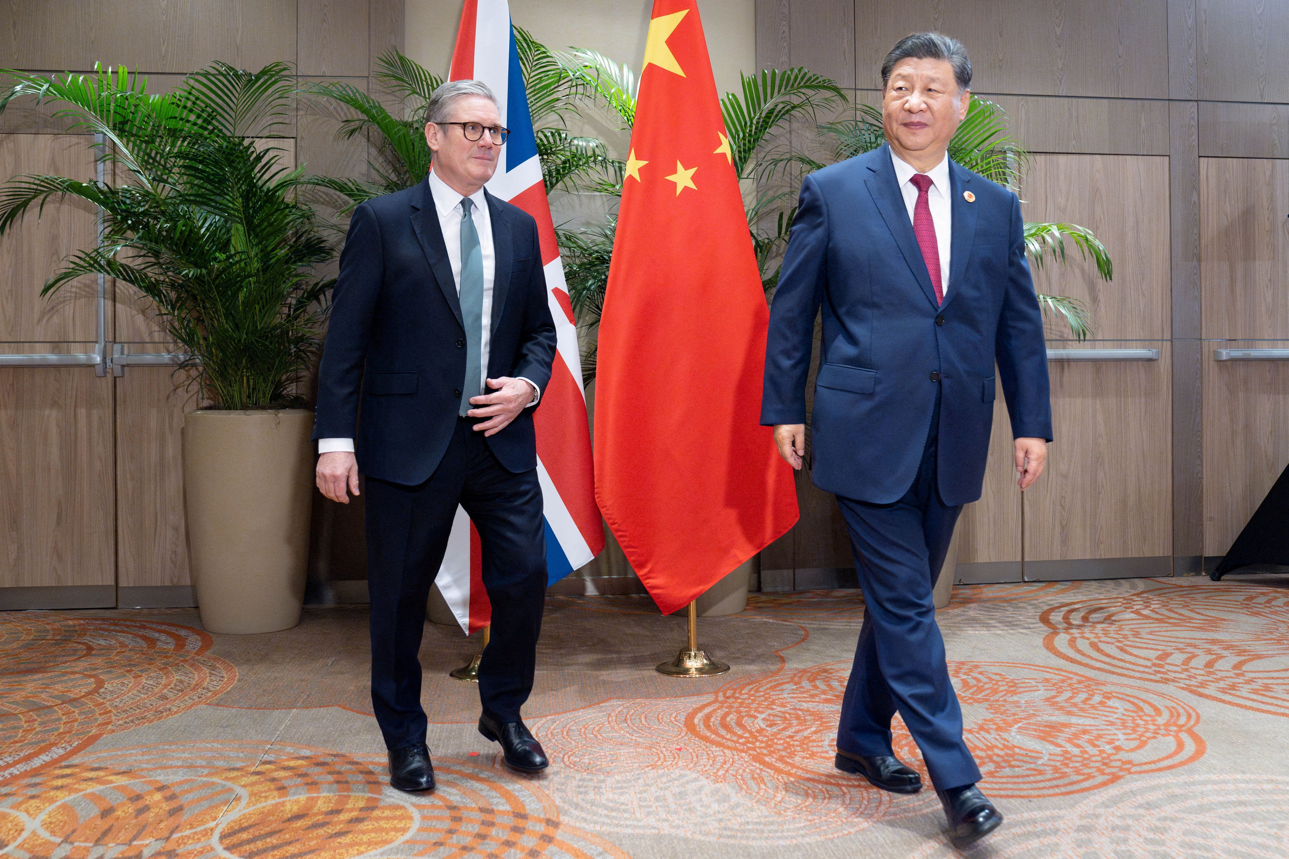 Prime Minister Sir Keir Starmer during a bilateral meeting with President Xi Jinping of China in 2024.
