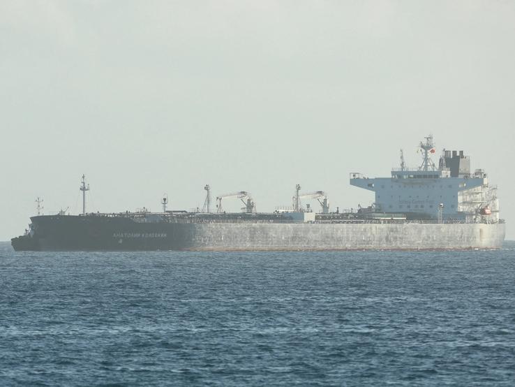 Russian-flagged oil tanker Anatoly Kolodkin.