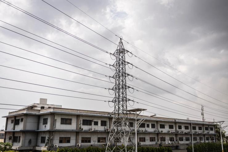 An electric pole in Accra.