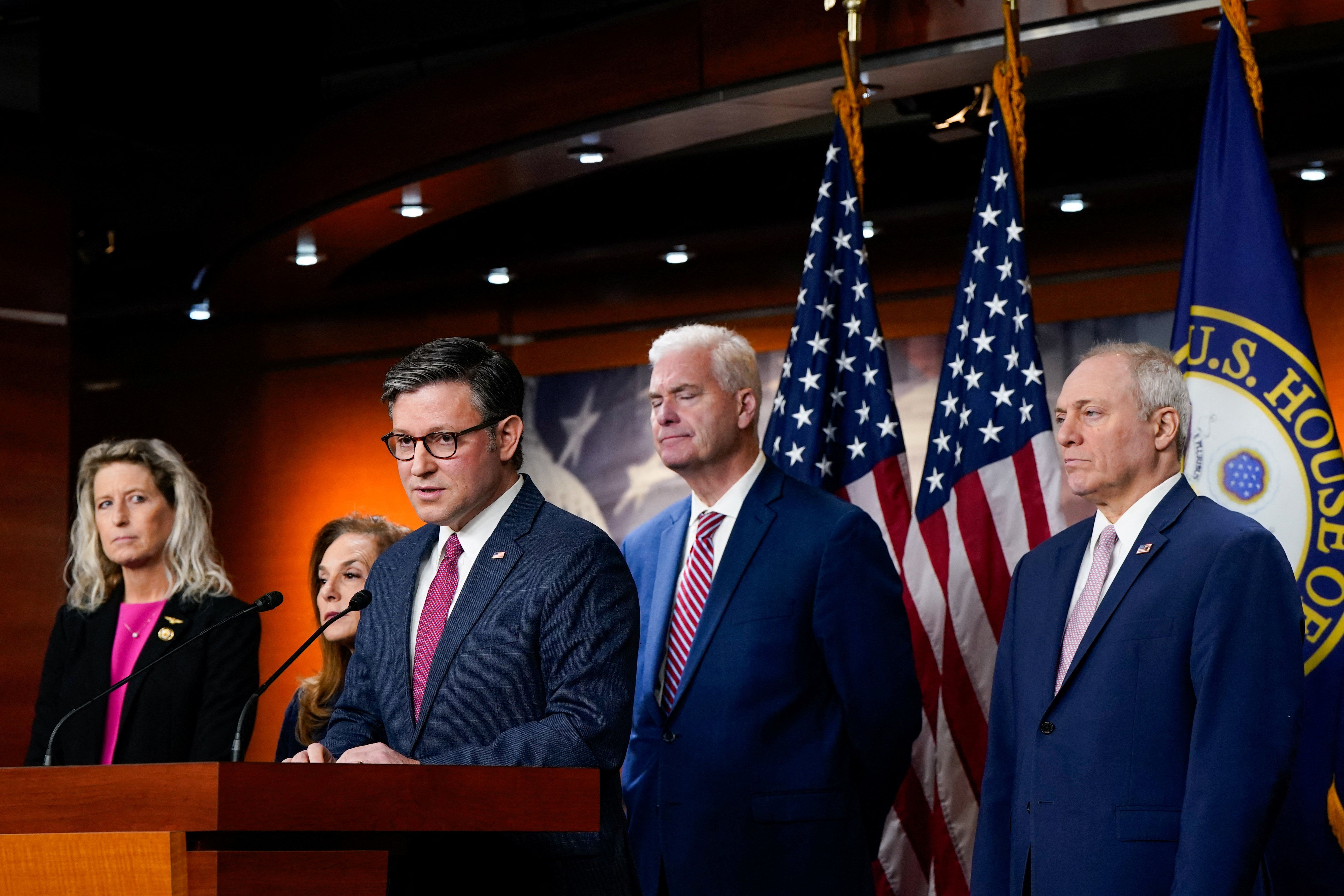 Mike Johnson and other top Republicans 