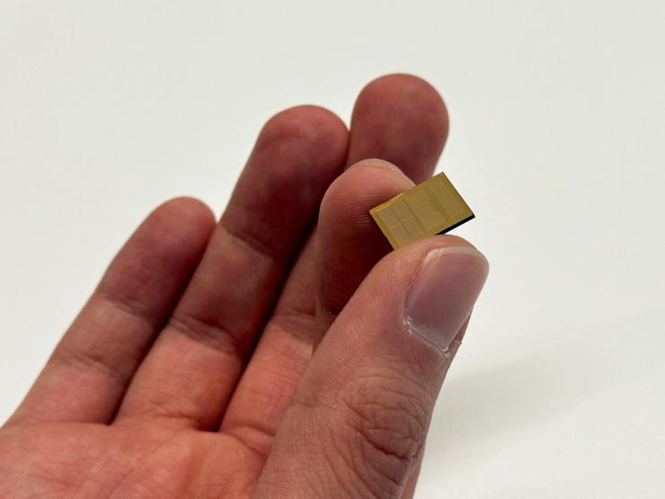 High-bandwidth memory chip (HBM4) manufactured by South Korea’s SK Hynix.