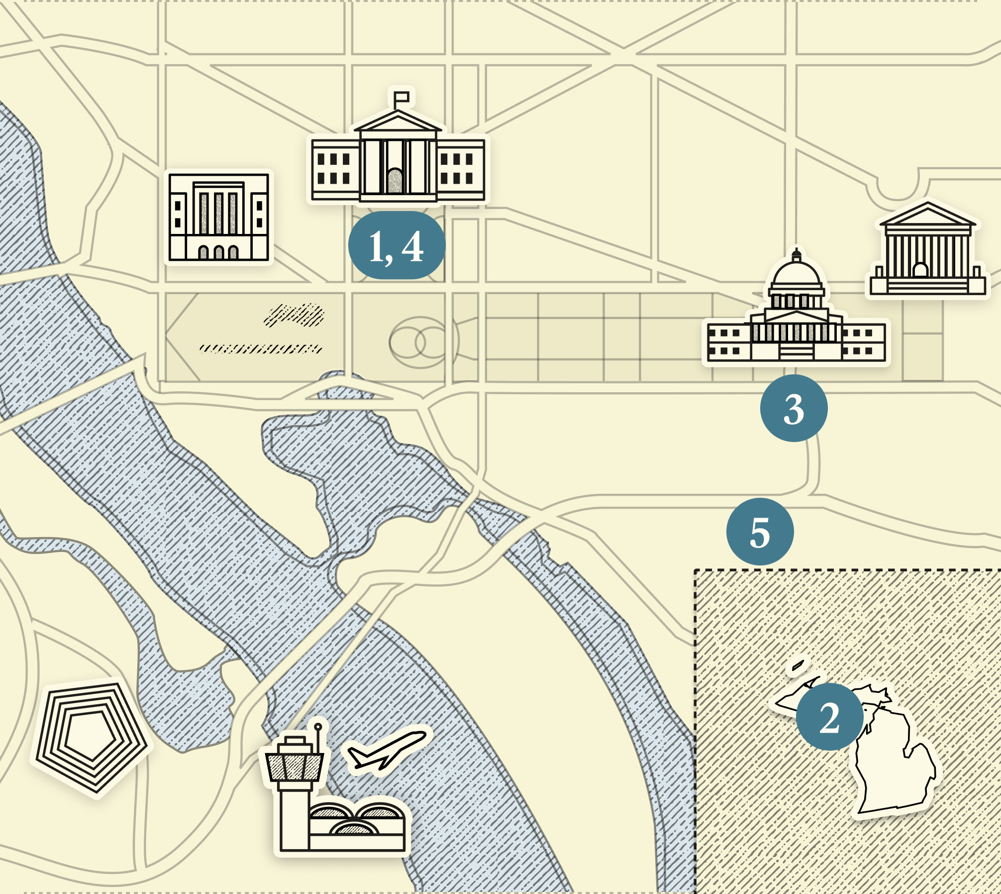 Map of Washington, DC
