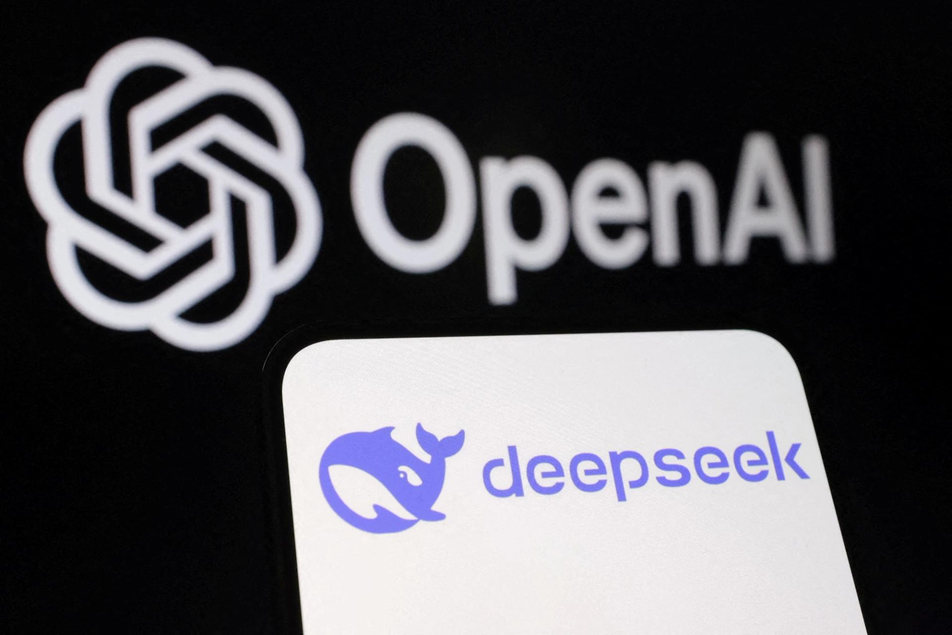 DeepSeek and OpenAI logos