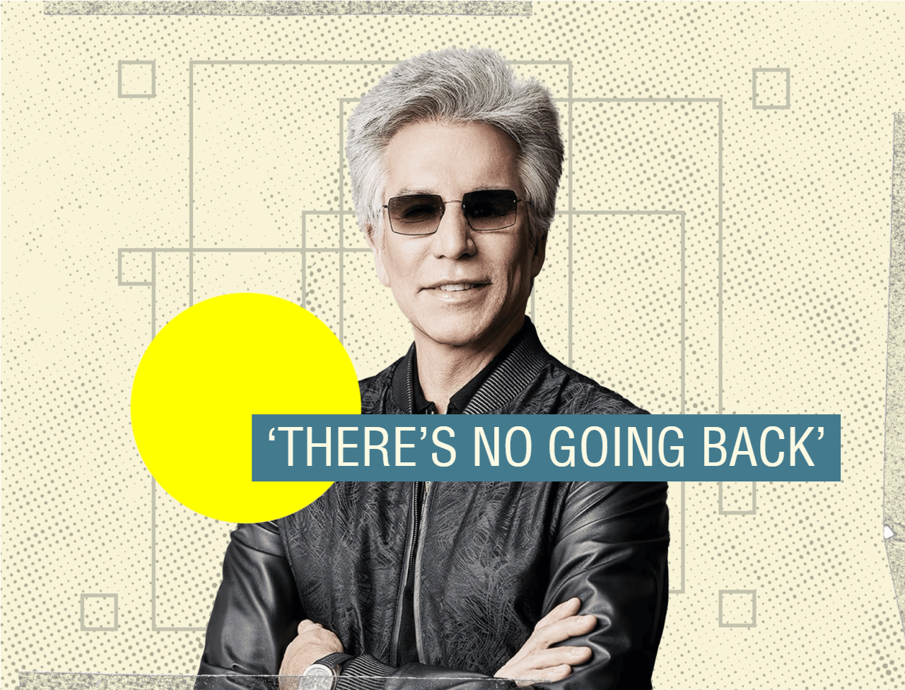 A graphic showing ServiceNow CEO Bill McDermott.