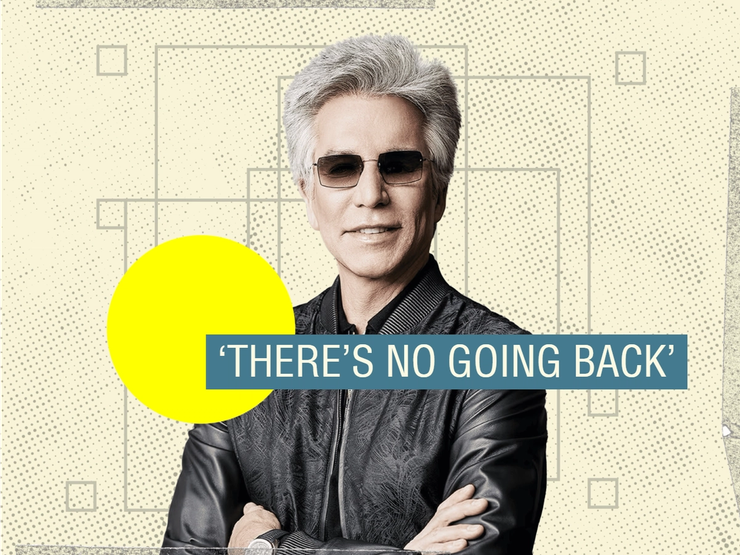 A graphic showing ServiceNow CEO Bill McDermott.