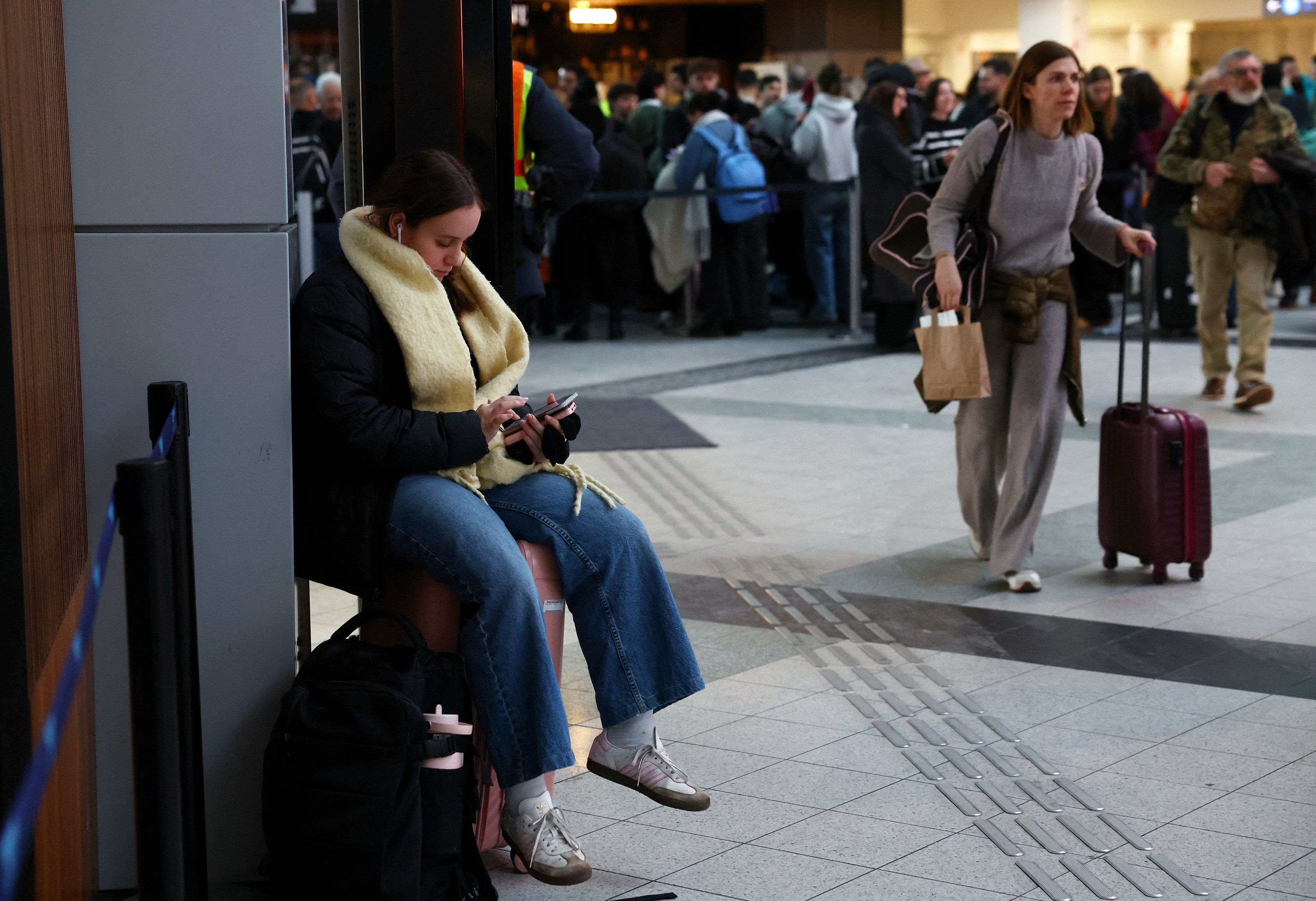 EU travelers at airport
