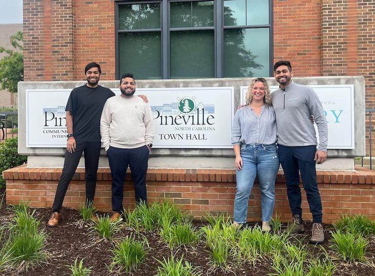 Members of the Polimorphic team with customer in Pineville, NC