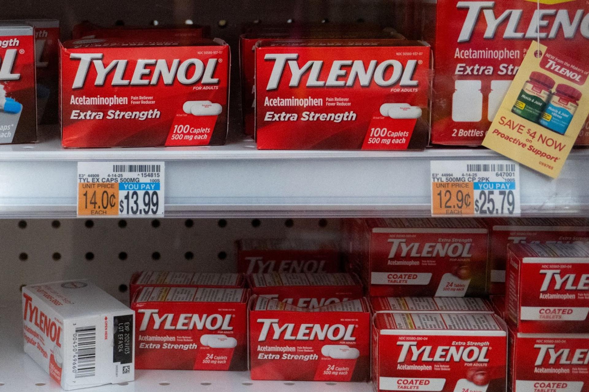 Tylenol for sale in the US. 