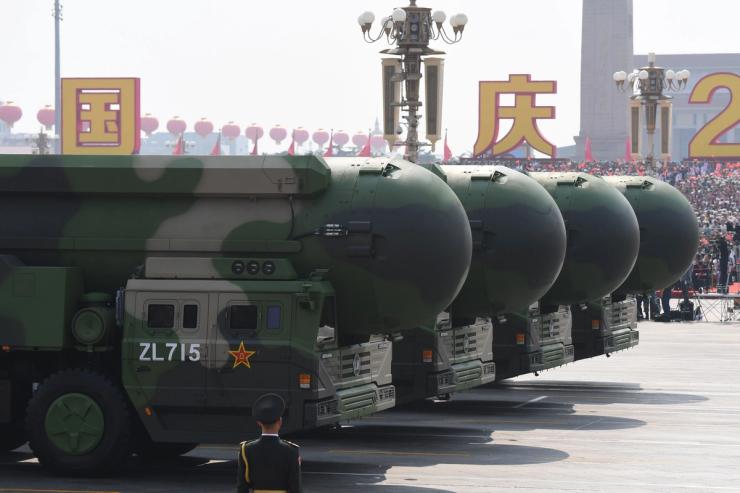 China’s DF-41 nuclear-capable intercontinental ballistic missiles are seen during a military parade at Tiananmen Square in Beijing on October 1, 2019, to mark the 70th anniversary of the founding of the People’s Republic of China.