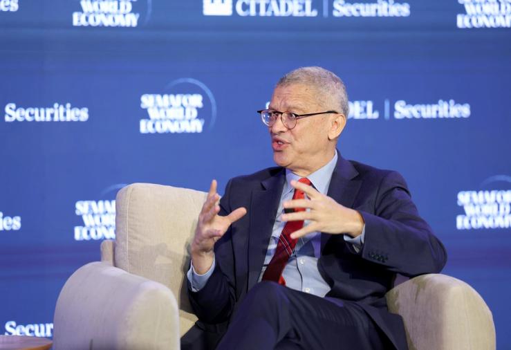 Leslie Maasdorp (CEO - British International Investment) speaks on stage during Semafor World Economy 2026 on April 16, 2026 in Washington, DC.