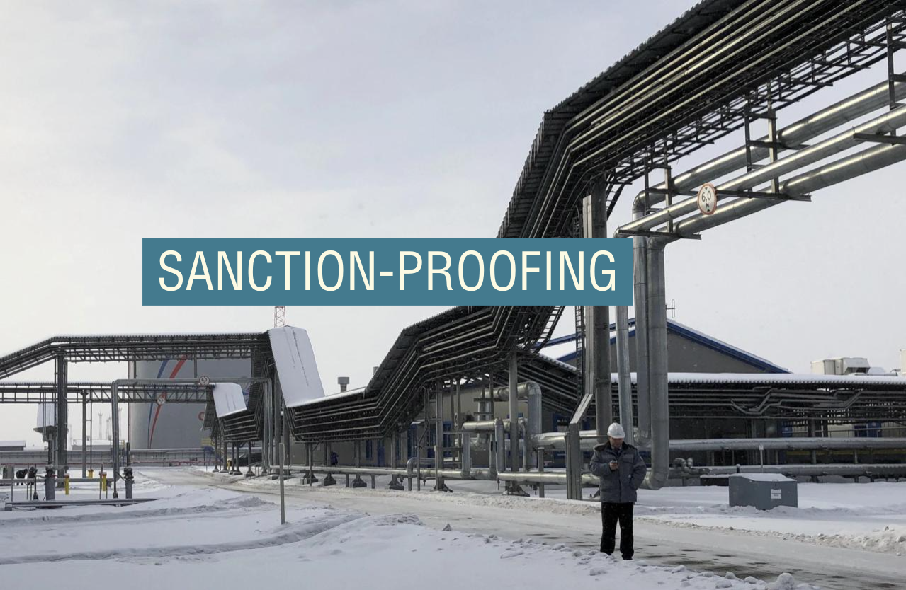 An oil storage tank of Russian oil pipeline monopoly Transneft is pictured at the Baltic Sea port of Ust-Luga, Russia.