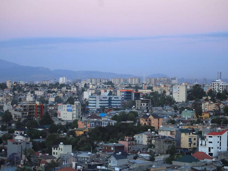 A general view of the skyline of Addis Ababa.