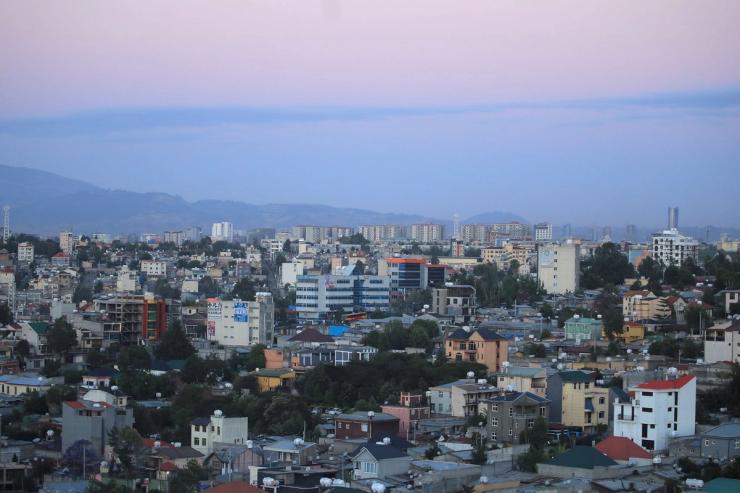 A general view of the skyline of Addis Ababa.