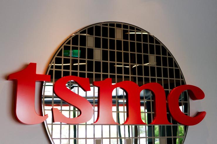 TSMC logo is seen at TSMC Museum of Innovation in Hsinchu, Taiwan