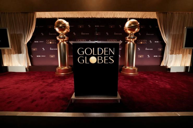A Golden Globes stage.
