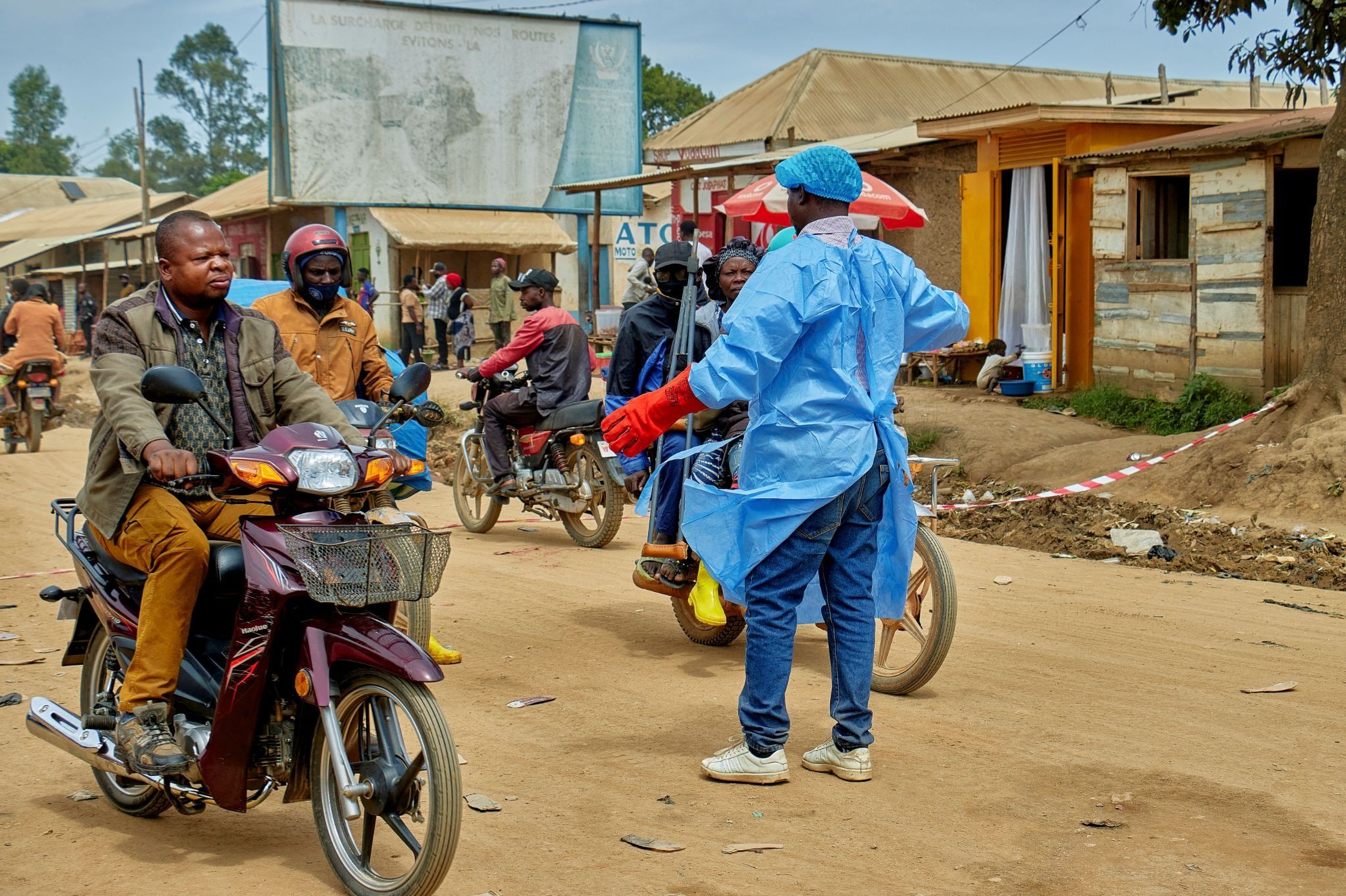 An Ebola healthcare worker in DRC. 