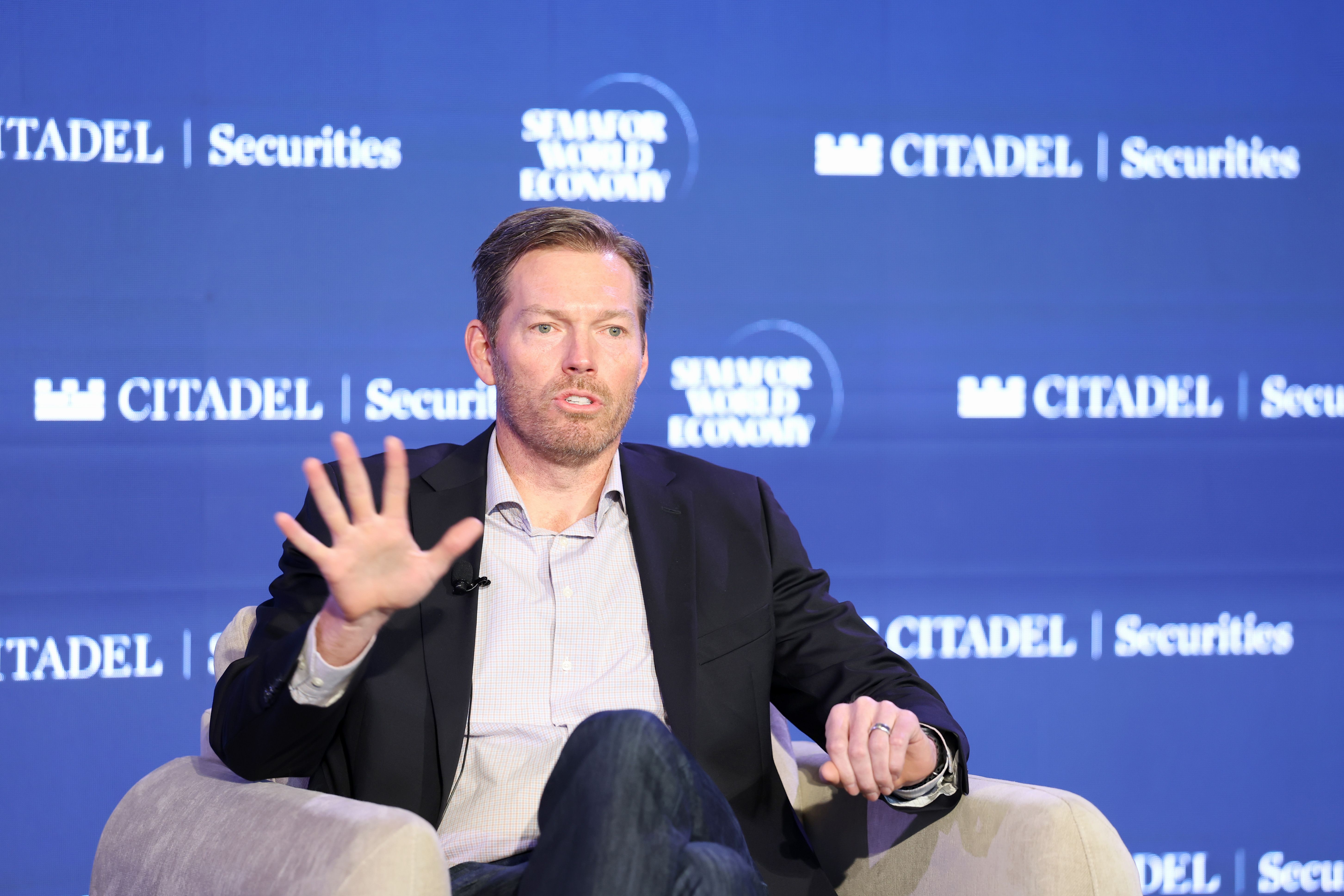 Jason Droege (CEO - Scale AI) speaks on stage during Semafor World Economy 2026 on April 16, 2026 in Washington, DC. 